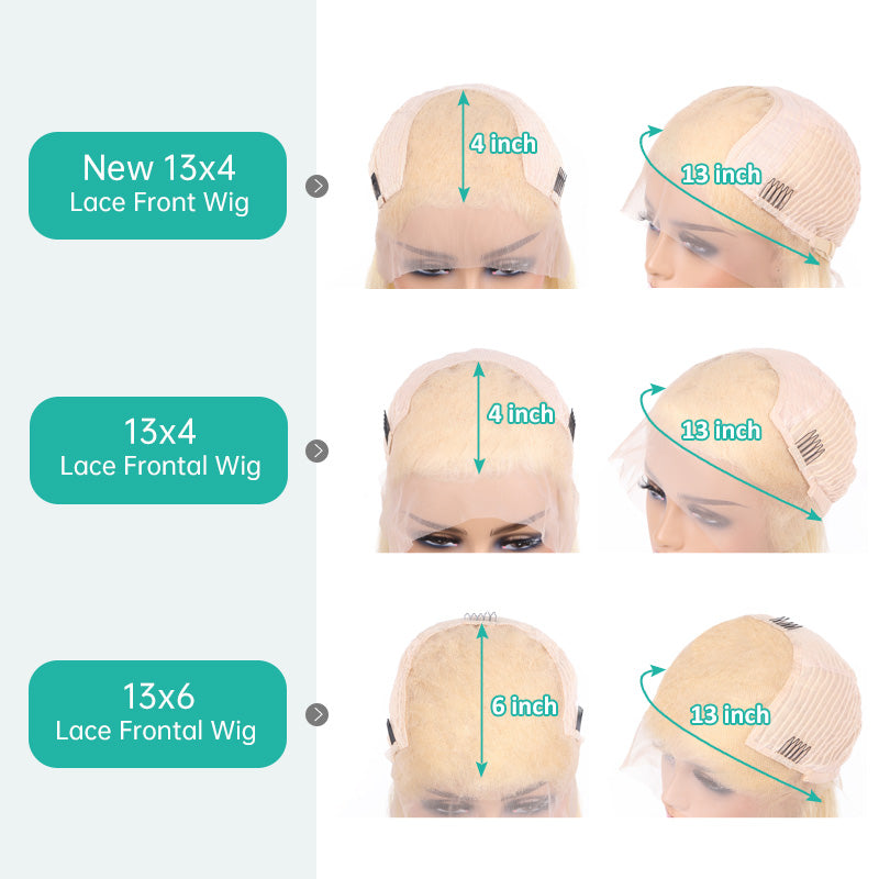 13x6 13x4 613 Honey Blonde Color Lace Front Human Hair Wigs For Women