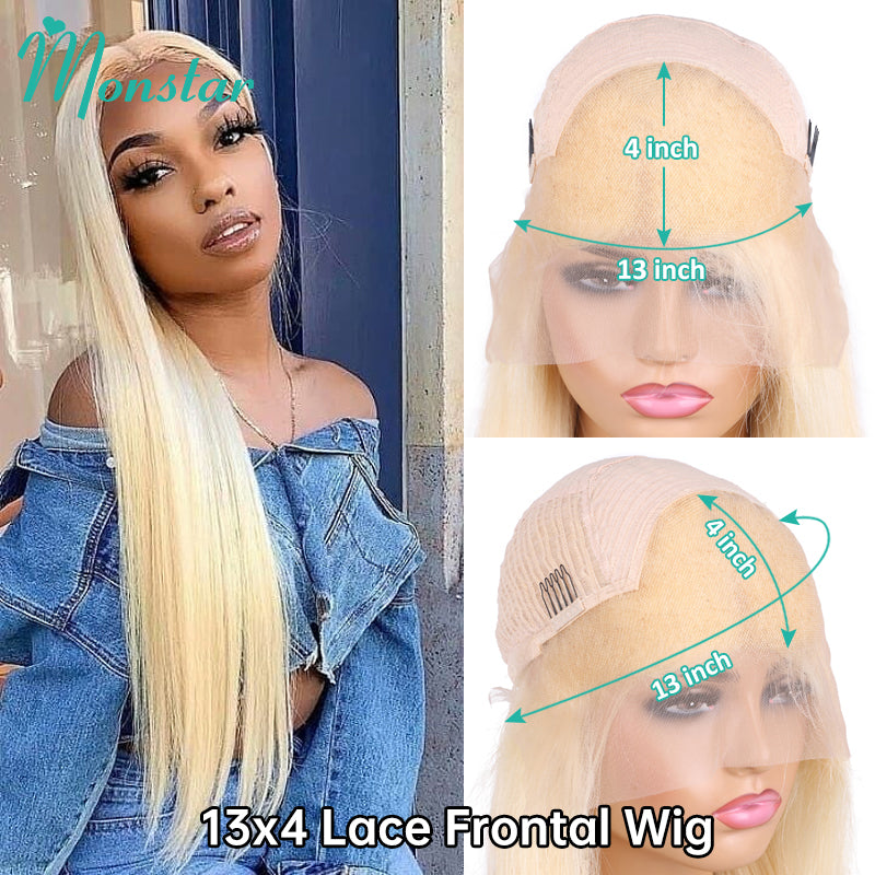 13x6 13x4 613 Honey Blonde Color Lace Front Human Hair Wigs For Women