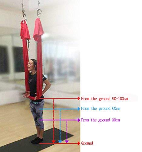 5*2.8m Aerial Yoga Hammock Set Fitness Yoga Stretch Anti-gravity Swing