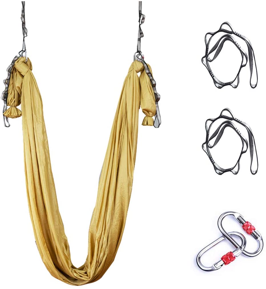 5*2.8m Aerial Yoga Hammock Set Fitness Yoga Stretch Anti-gravity Swing