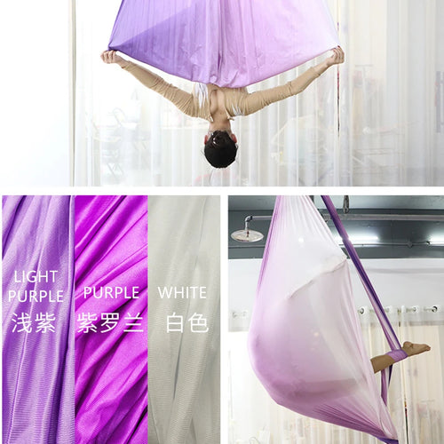 Aerial Yoga Hammock Set Fitness Pilates Silk Fabric Yoga Swing 5.5