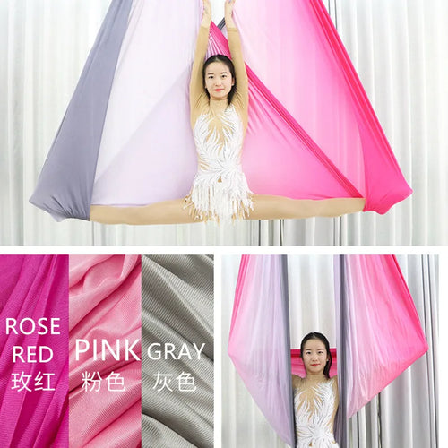 Aerial Yoga Hammock Set Fitness Pilates Silk Fabric Yoga Swing 5.5