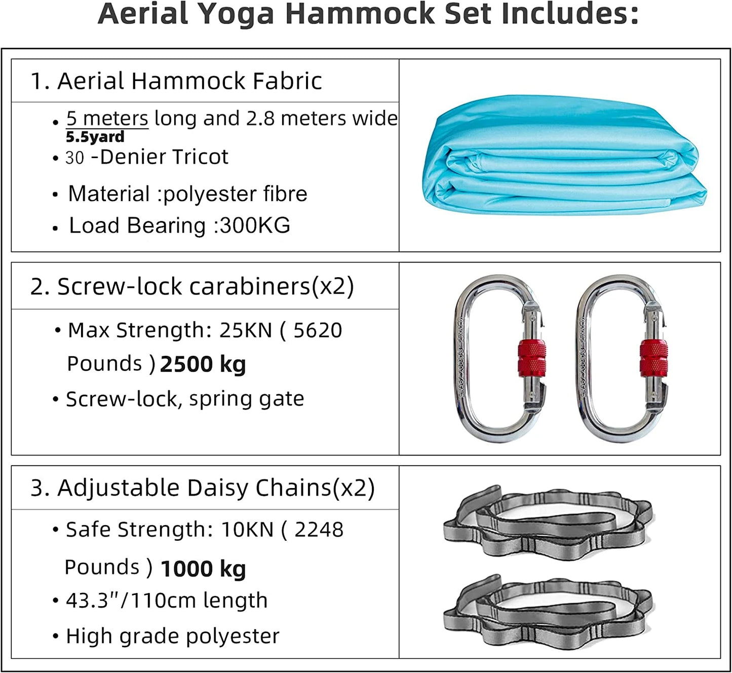 Aerial Yoga Hammock Set Fitness Pilates Silk Fabric Yoga Swing 5.5
