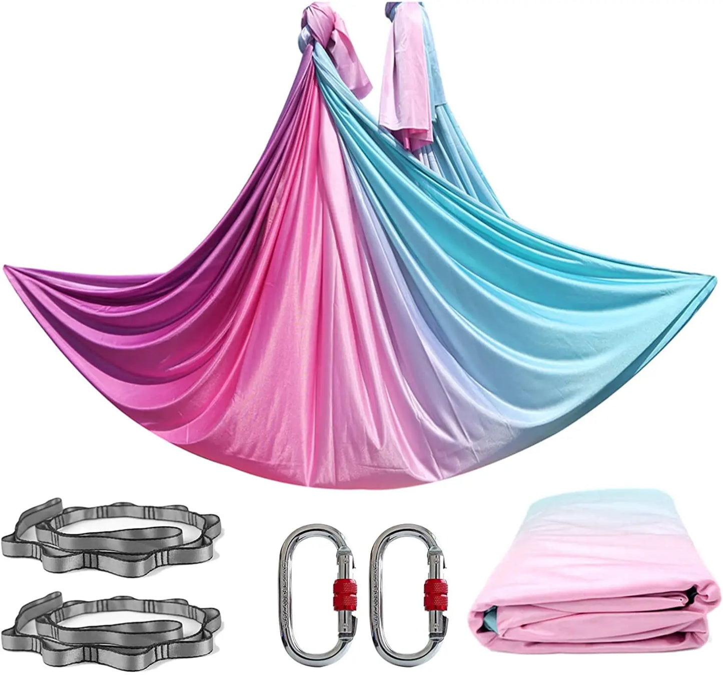 Aerial Yoga Hammock Set Fitness Pilates Silk Fabric Yoga Swing 5.5