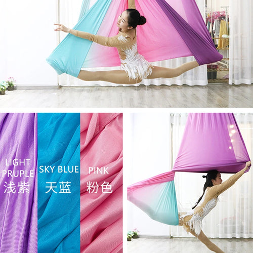 Aerial Yoga Hammock Set Fitness Pilates Silk Fabric Yoga Swing 5.5