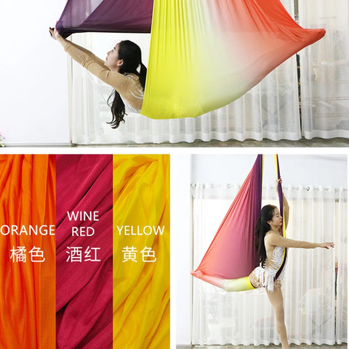 Aerial Yoga Hammock Set Fitness Pilates Silk Fabric Yoga Swing 5.5