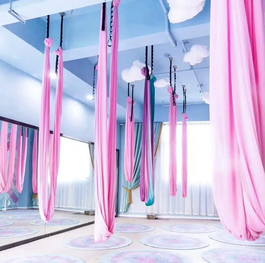 Aerial Yoga Hammock Set Fitness Pilates Silk Fabric Yoga Swing 5.5