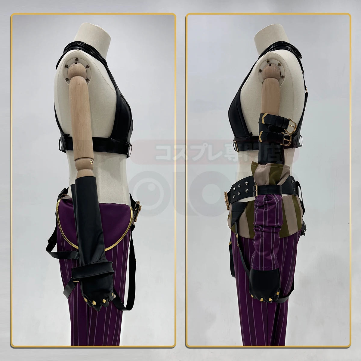 HOLOUN LOL Game Jinx Cosplay Costume Wig Loli Outfit Halloween