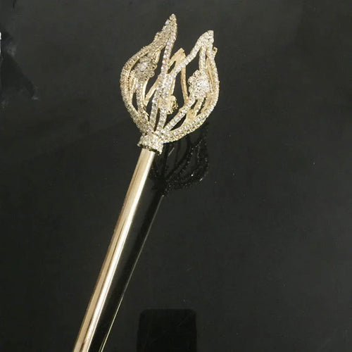 Bling Crystal Scepter Wand Gold/Silver Color Tiaras and Crowns Sceptre