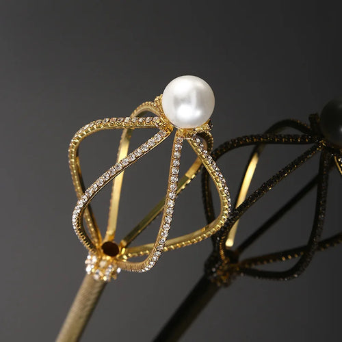 Bling Crystal Scepter Wand Gold/Silver Color Tiaras and Crowns Sceptre