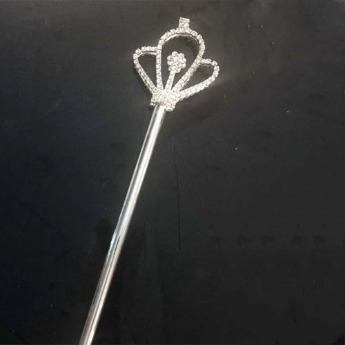 Bling Crystal Scepter Wand Gold/Silver Color Tiaras and Crowns Sceptre