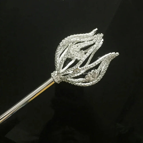 Bling Crystal Scepter Wand Gold/Silver Color Tiaras and Crowns Sceptre