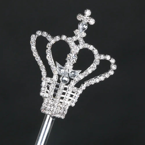 Bling Crystal Scepter Wand Gold/Silver Color Tiaras and Crowns Sceptre