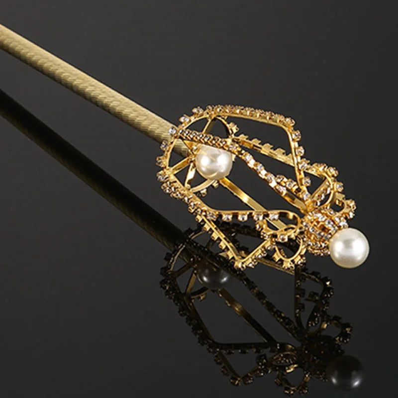 Bling Crystal Scepter Wand Gold/Silver Color Tiaras and Crowns Sceptre