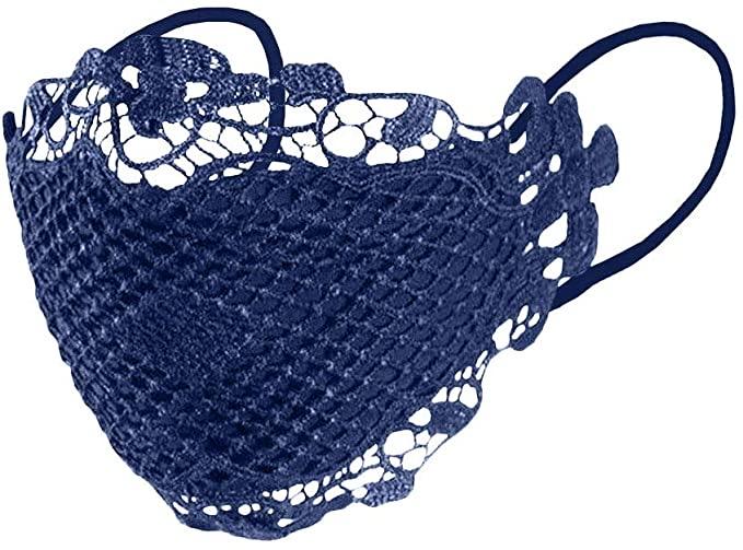 Navy Lace 'Couture Collection' Face Mask