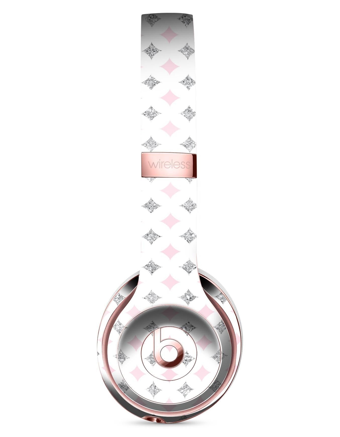 Pink and Silver Glitter Diamonds Full-Body Skin Kit for the Beats by