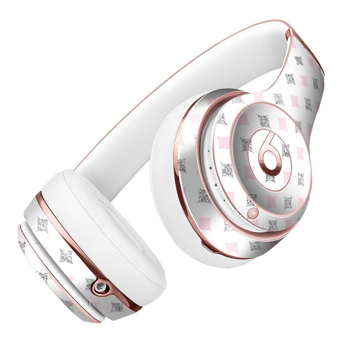 Pink and Silver Glitter Diamonds Full-Body Skin Kit for the Beats by