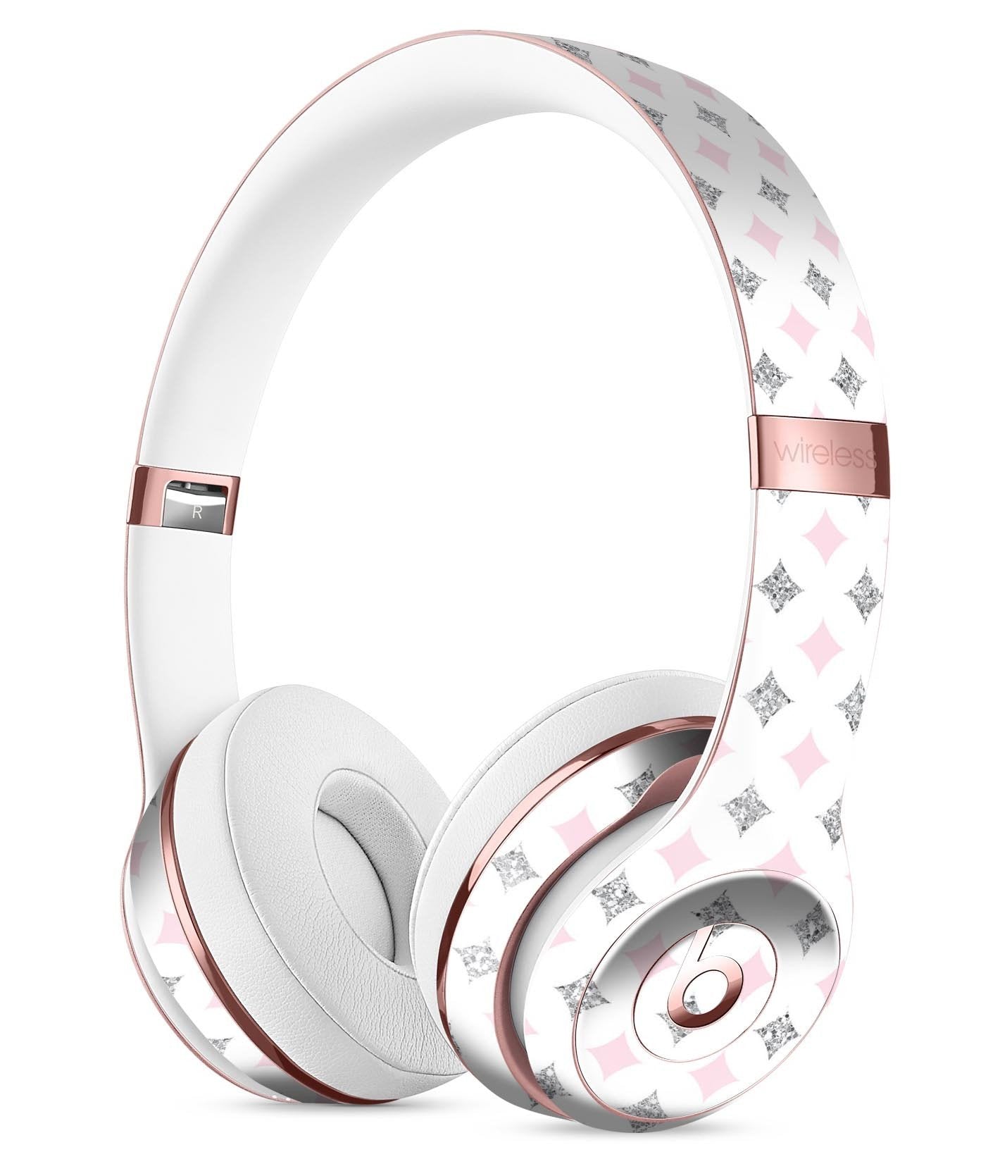 Pink and Silver Glitter Diamonds Full-Body Skin Kit for the Beats by