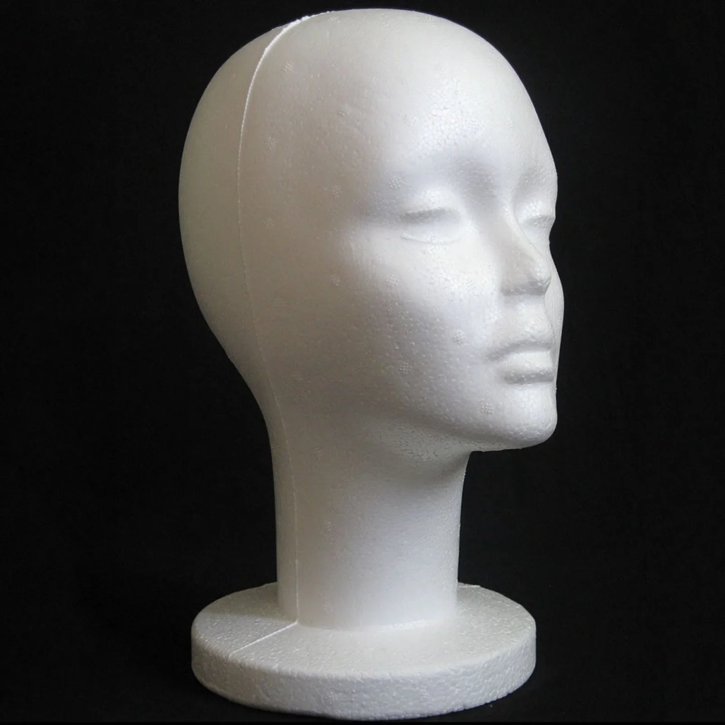 Female Styrofoam Mannequin Manikin Head Model Foam Wig Hair Glasses