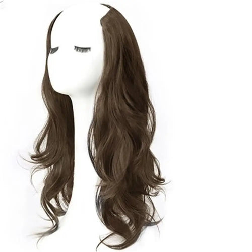 Synthetic Women Long Curly Invisible Seamless V-shaped Wig Simulated