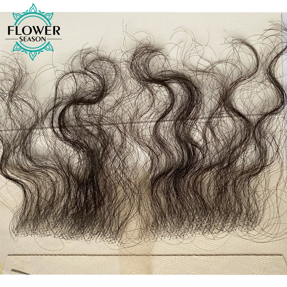 HD Lace Baby Hair Stripes 4Pcs Curly Human Hair Baby Hair Edge Body Wave Swiss Lace Hairline Baby Hair Strips for Women