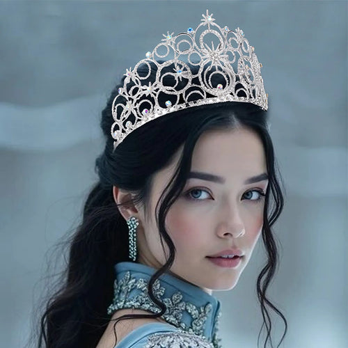 Elegant Bubble Crown For Beauty Pageant And Wedding Headdress High-End