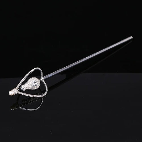 Bling Crystal Scepter Wand Gold/Silver Color Tiaras and Crowns Sceptre