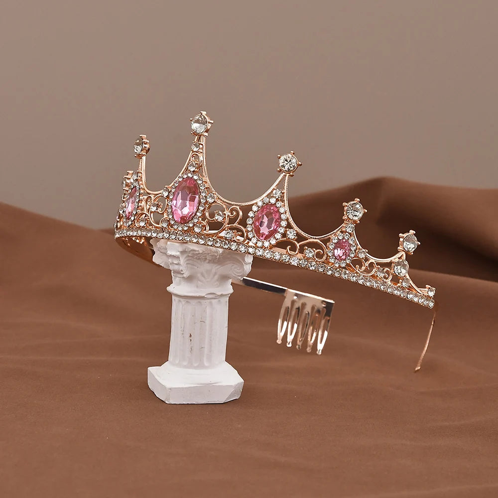 Princess Queen Crystal Crowns And Tiaras Baroque Vintage Crown Tiara
