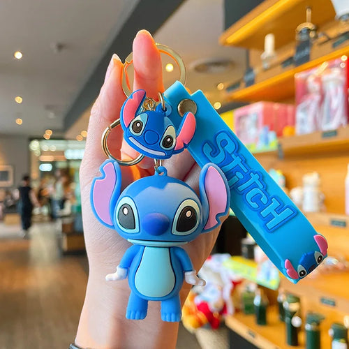 New Anime Disney Keychain Cartoon Mickey Mouse Minnie Lilo & Stitch