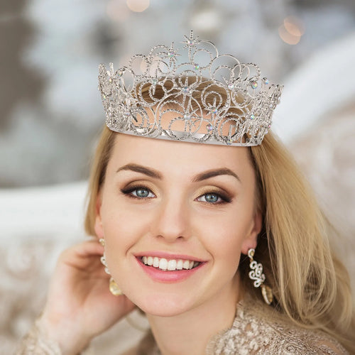 Elegant Bubble Crown For Beauty Pageant And Wedding Headdress High-End