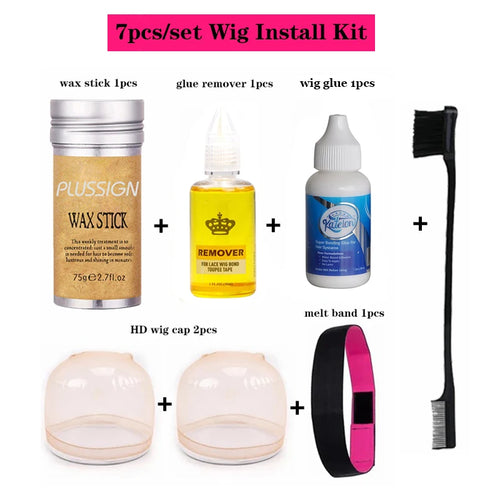 Wig Installation Kit 7Pcs/Set White Wig Glue And Remover For Lace