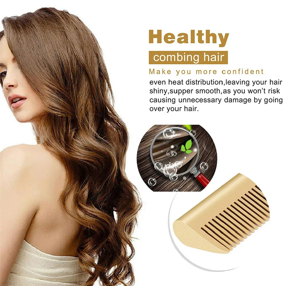 Hot Comb Hair Straightener Heat Pressing Combs Portable Ceramic