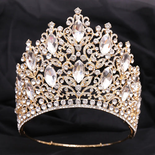 Luxury High Quality Royal Queen Wedding Crown for Women Large Crystal