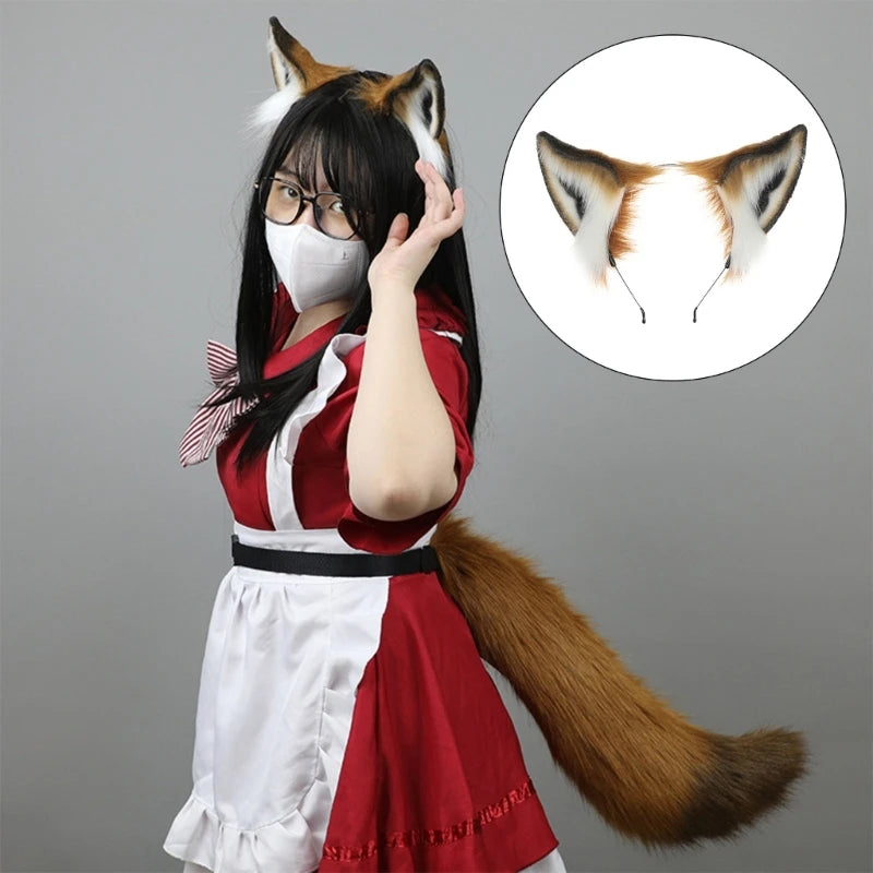 Furry Ear Anime Cosplays Hair Accessory Animal Ears Charming Foxes