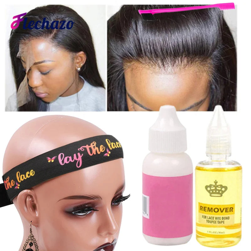 10Pcs Wig Wear Kit For Lace Front Wigs, Hair Mousse Lace Tint Spray