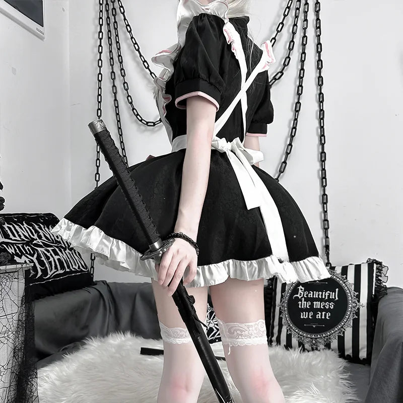 Chinese Style Maid Lolita Cosplay Costume Women Sweetheart Cheongsam