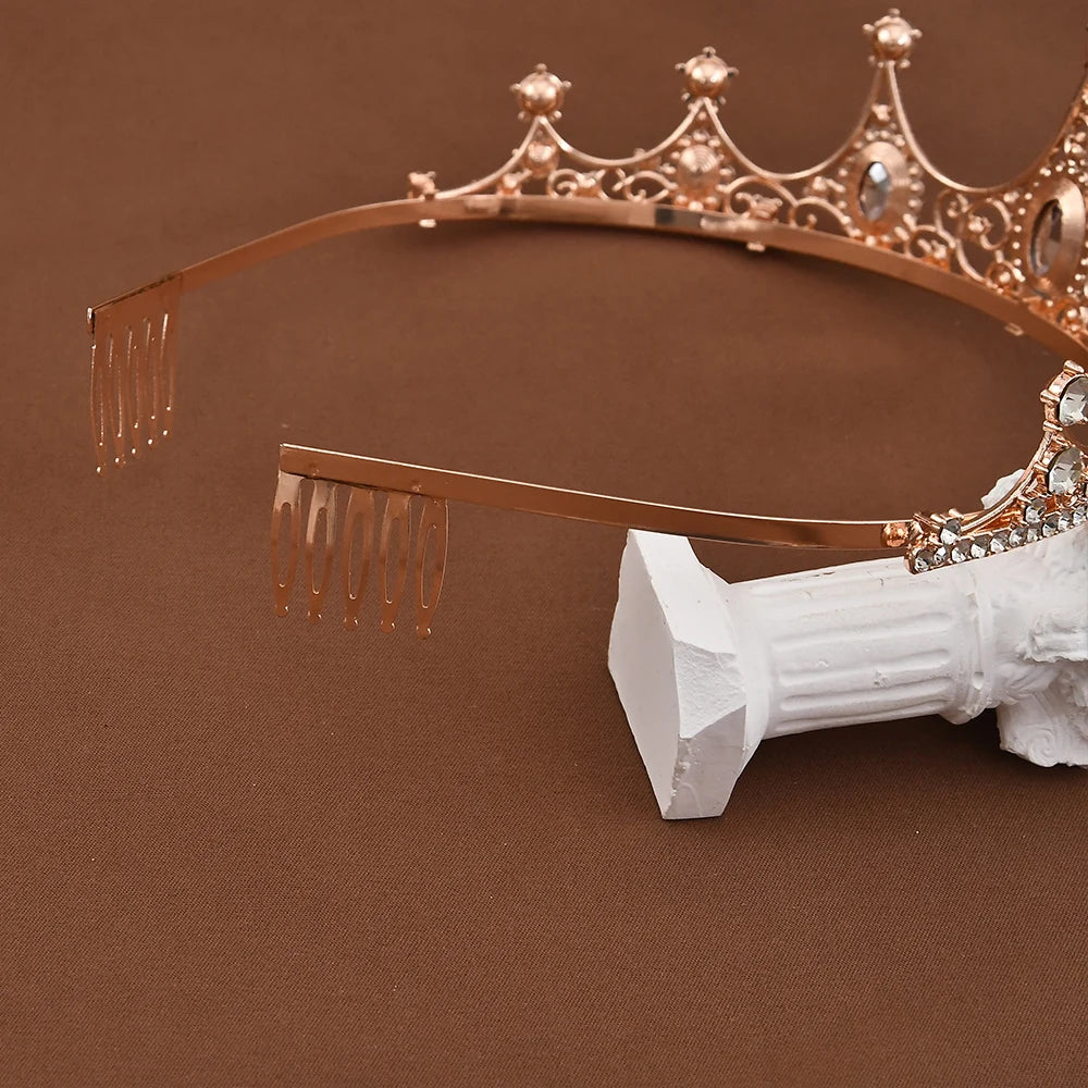 Princess Queen Crystal Crowns And Tiaras Baroque Vintage Crown Tiara