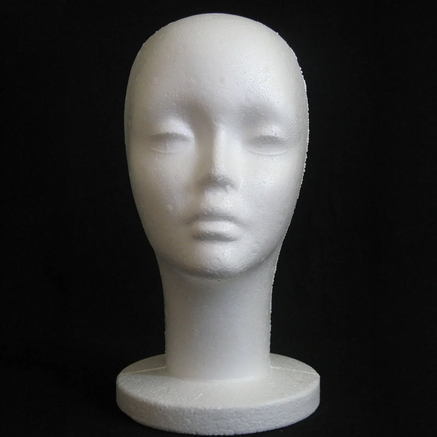 Female Styrofoam Mannequin Manikin Head Model Foam Wig Hair Glasses