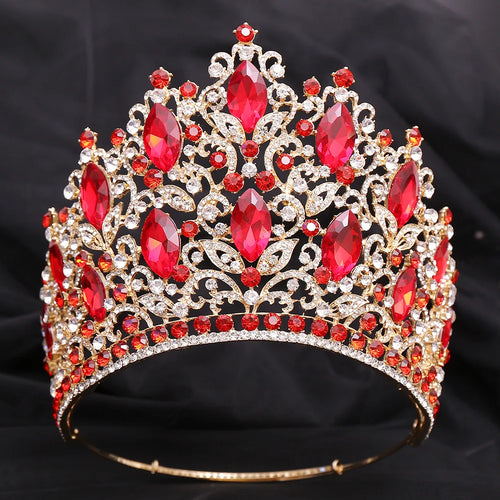 Luxury High Quality Royal Queen Wedding Crown for Women Large Crystal
