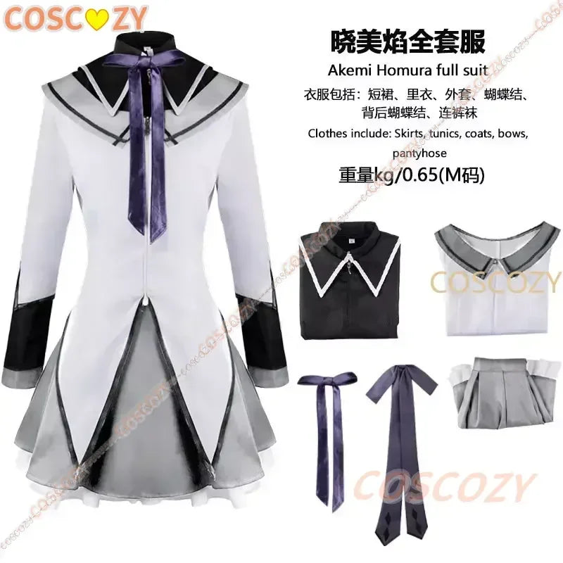 Anime Magical Girl Puella Magi Madoka Magica Homura Akemi Cosplay