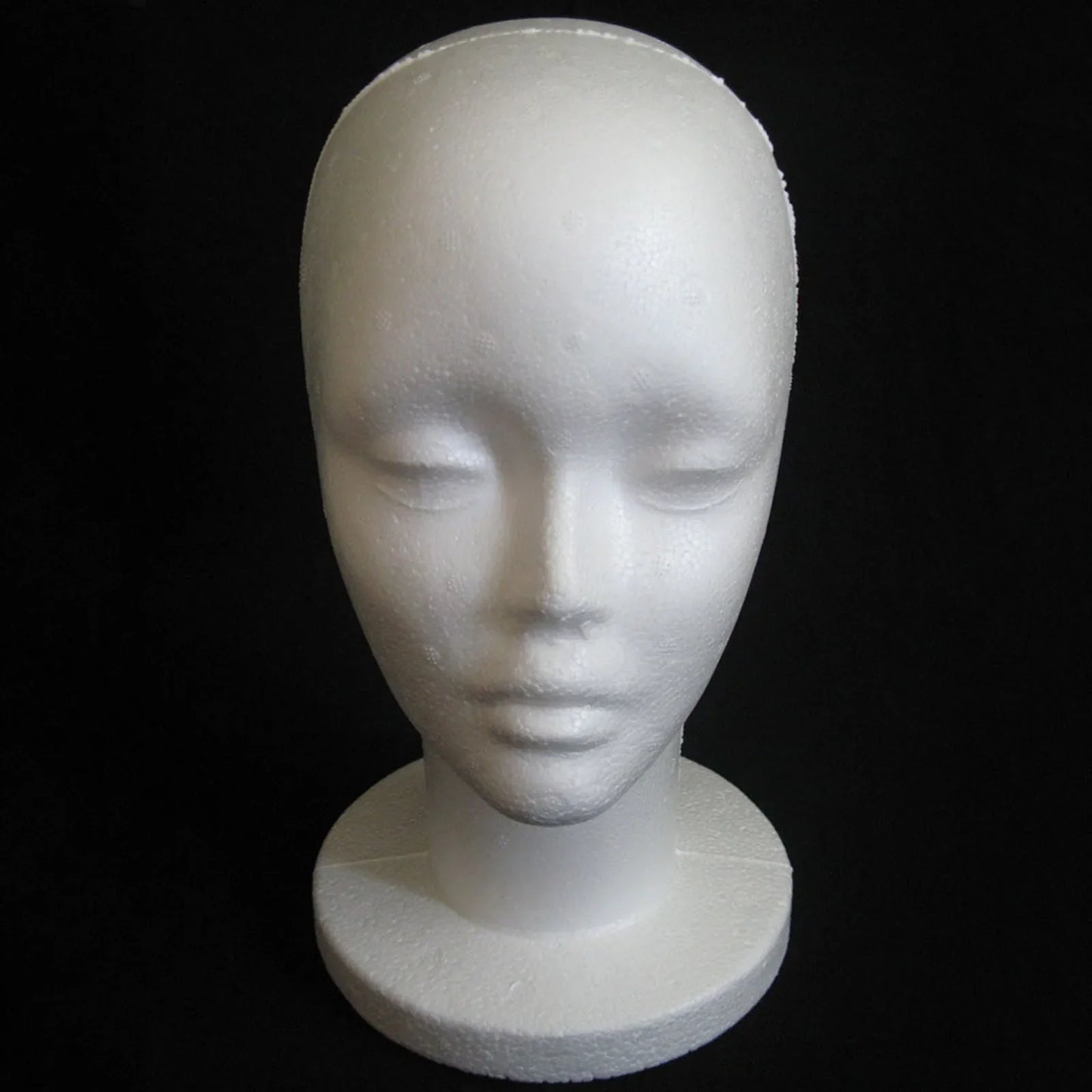 Female Styrofoam Mannequin Manikin Head Model Foam Wig Hair Glasses