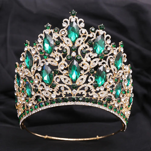 Luxury High Quality Royal Queen Wedding Crown for Women Large Crystal