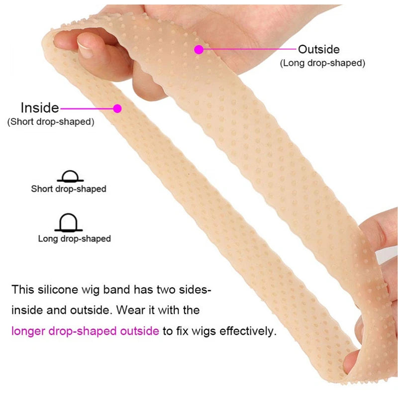 1PC Silicone Grip Wig Band Adjustable Silicone Wig Headband Fix Non Slip Wig Bands Seamless Wig Band Wig Grip Band