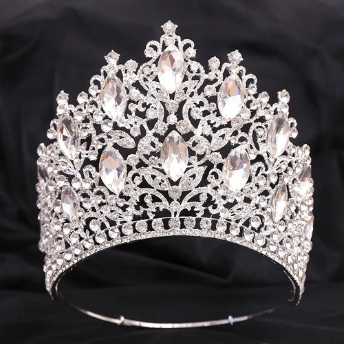 Luxury High Quality Royal Queen Wedding Crown for Women Large Crystal