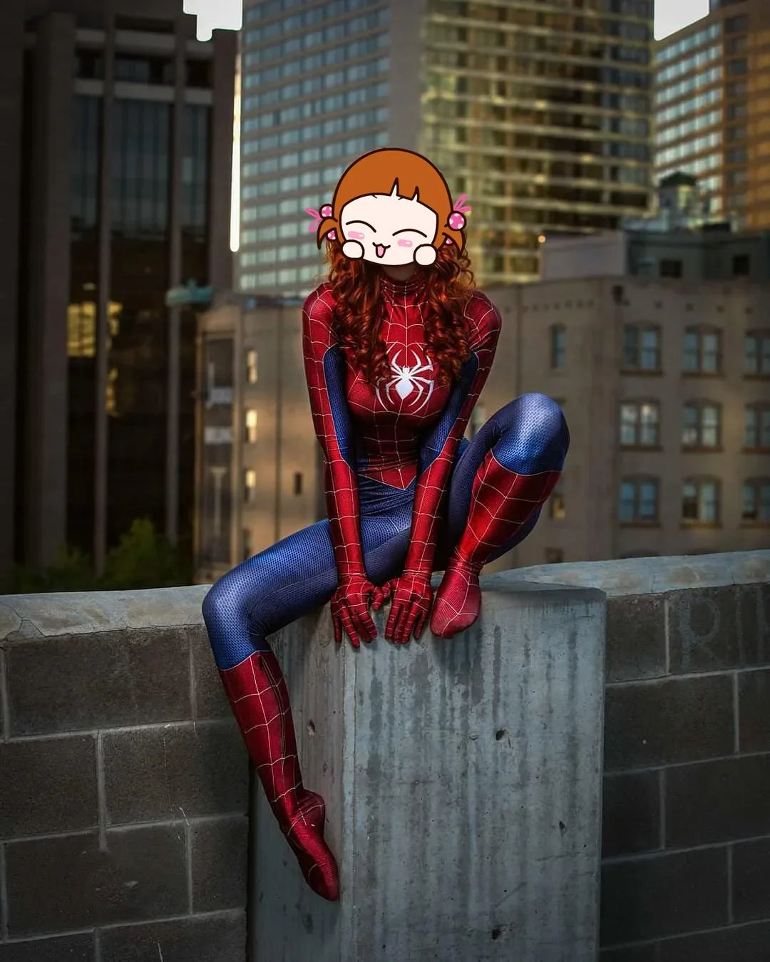 Adult Woman Girls PS4 Game Spiderman Superhero Cosplay Costume