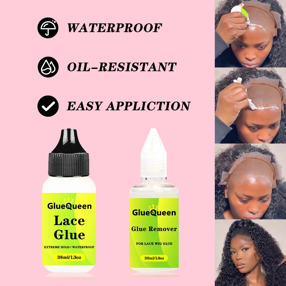 Front Lace Wig Glue Waterproof Lace Tape Remover Hair Brush With Melt
