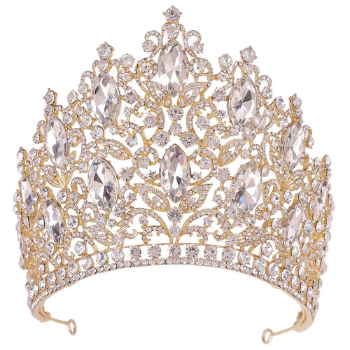Luxury High Quality Royal Queen Wedding Crown for Women Large Crystal