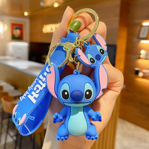 New Anime Disney Keychain Cartoon Mickey Mouse Minnie Lilo & Stitch