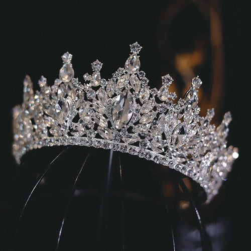 KMVEXO Baroque Luxury Crystal Bridal Tiaras Cubic Zircon Crown