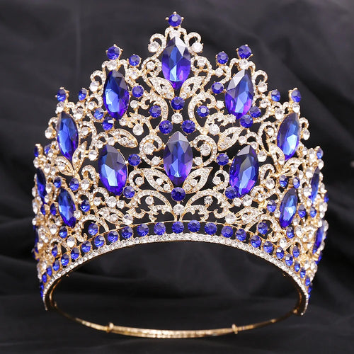 Luxury High Quality Royal Queen Wedding Crown for Women Large Crystal